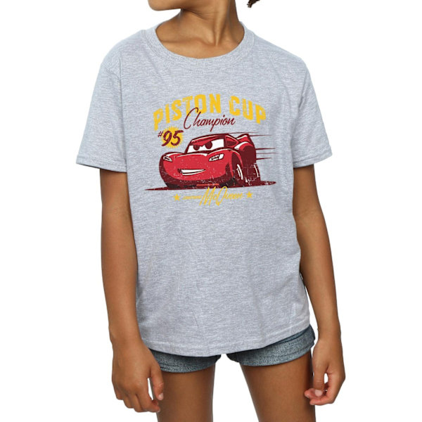 Disney Girls Cars Piston Cup Champion Bomull T-shirt 12-13 år Sports Grey 12-13 Years