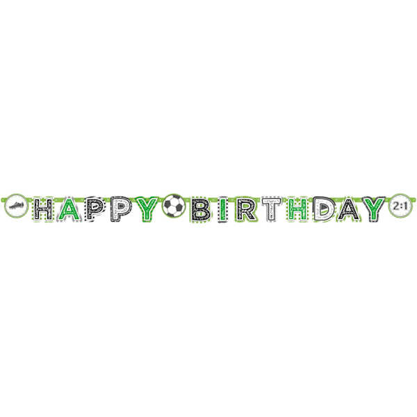 Amscan Kicker Party Pappersbokstäver Happy Birthday Banner En Storlek Green/Black/White One Size