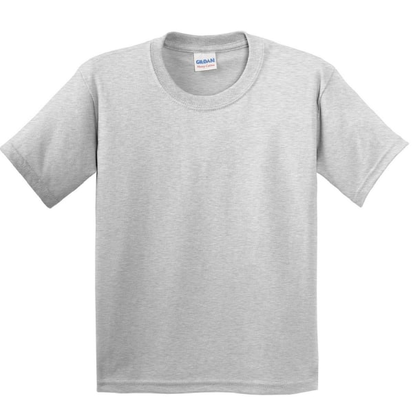 Gildan Youth Unisex T-shirt i kraftig bomull M Askgrå Ash Grey M