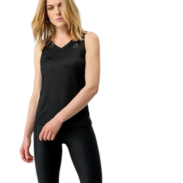 Odlo Dam V-ringad Linne 8 UK Svart Black 8 UK