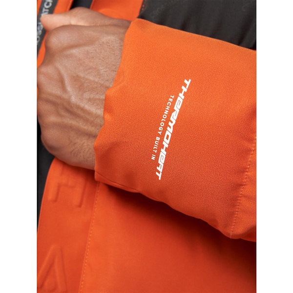 Crosshatch Herr Tenthley Präglad Vadderad Jacka L Bränd Orange Burnt Orange L