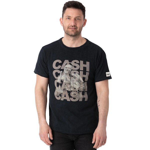 Johnny Cash Unisex Vuxen Foto T-shirt S Svart Black S