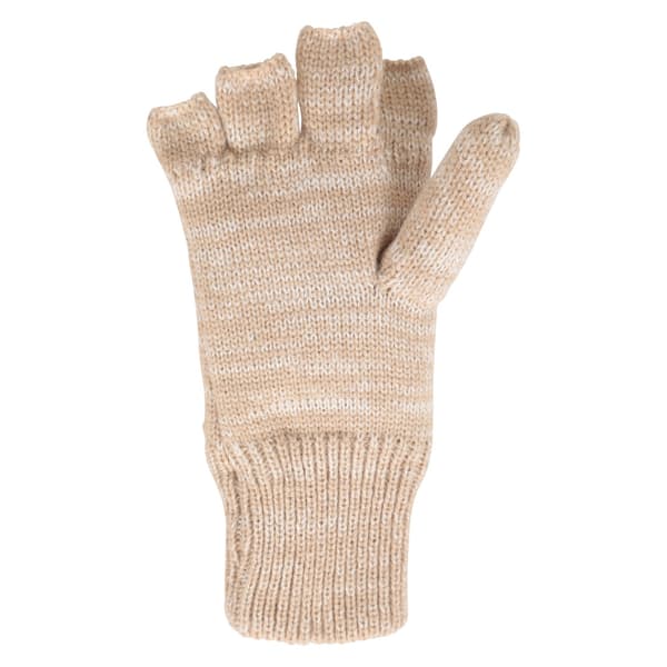 Mountain Warehouse Damfingerlösa Vantar med Fuskpälsfoder för Kvinnor Beige One Size