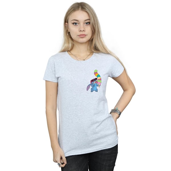 Disney Dam/Kvinnor Lilo Och Stitch Glass T-Shirt i Bomull M Sports Grey M