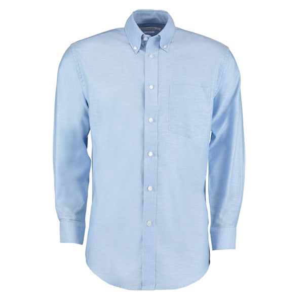 Kustom Kit Herr Oxford Klassisk Långärmad Skjorta 18.5in Ljus Light Blue 18.5in
