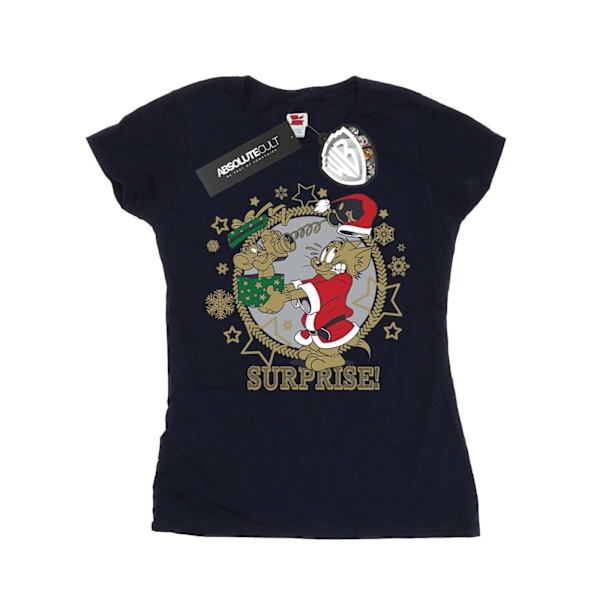 Tom And Jerry Dam/Damjul Jul Överraskning Bomull T-shirt M Navy Blue M