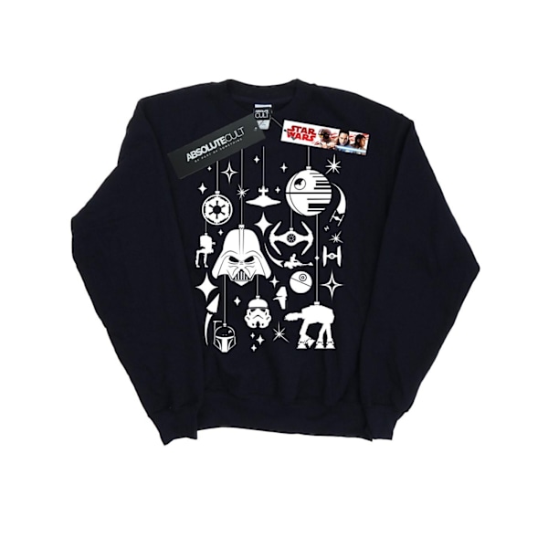 Star Wars Jul Dekorationer Sweatshirt för Pojkar 7-8 År Marinblå Navy Blue 7-8 Years