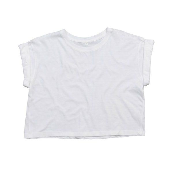 Mantis Ekologisk Cropped T-shirt för kvinnor/damer XS Vit White XS
