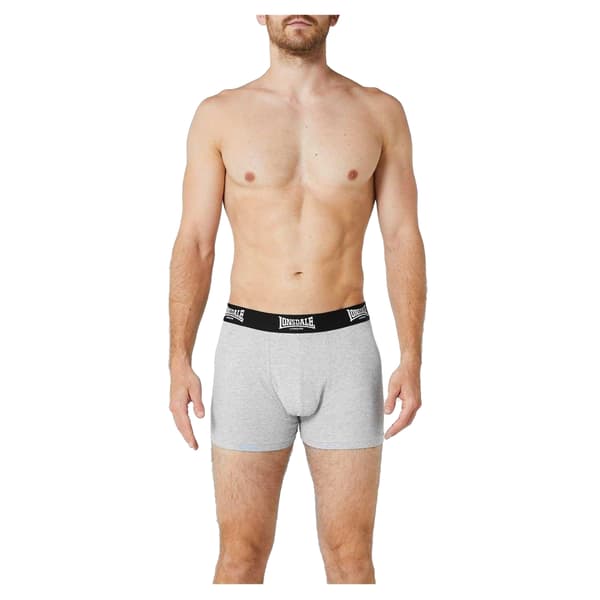 Lonsdale Boxershorts för män (2-pack) L Grå Grey L