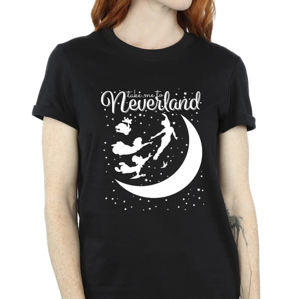 Disney Dam/Kvinnor Peter Pan Take Me To Neverland Bomulls Boyf Black L