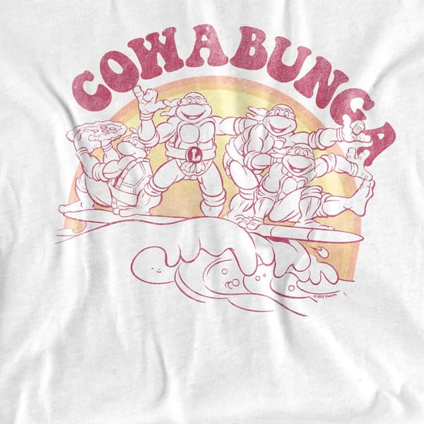 TMNT Dam/Dam Cowabunga T-shirt M Vit White M