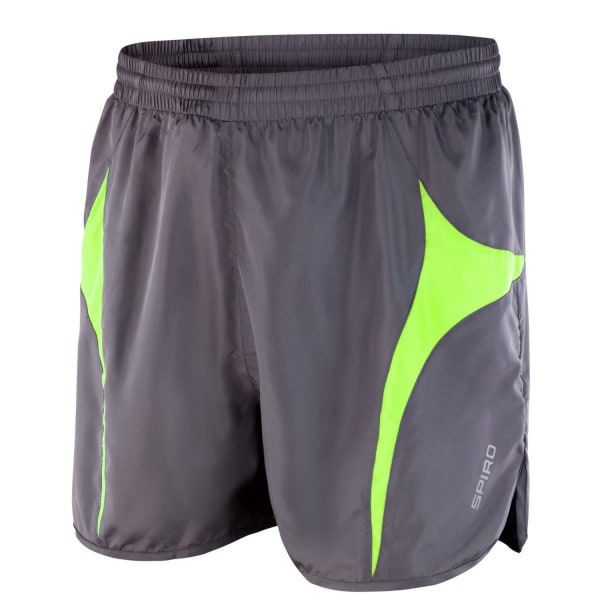 Spiro Herr Micro-Lite löparshorts XL Grå/Lime Grey/Lime XL