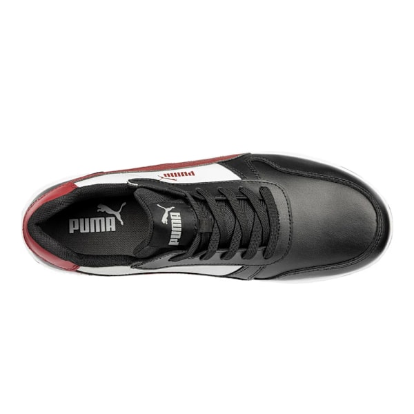 Puma Safety Frontcourt Läder Låga Säkerhetsskor Herr 9 UK Bl Black/White/Red 9 UK