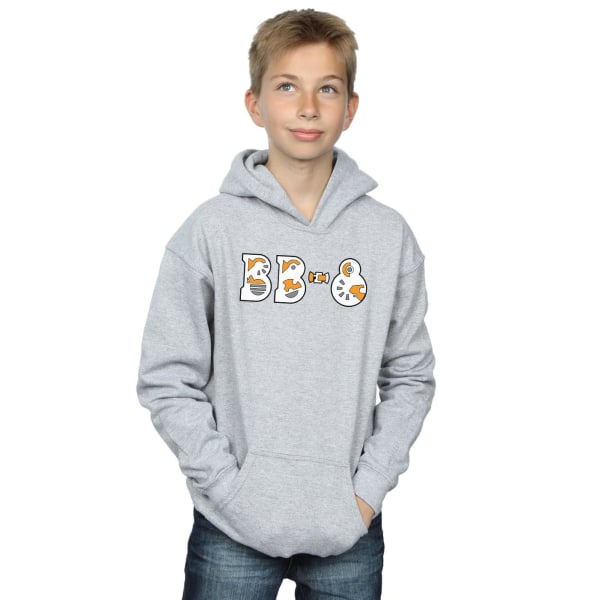 Star Wars Boys The Rise Of Skywalker BB-8 Text Logo Hoodie 7-8 Sports Grey 7-8 Years