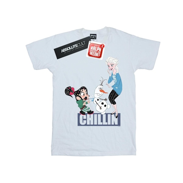 Disney Dam/Damer Wreck It Ralph Elsa Och Vanellope Bomull B White 3XL