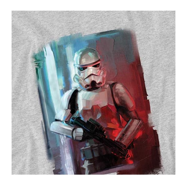 Star Wars: Obi-Wan Kenobi Barn/Barn Stormtrooper Målad S Athletic Heather 9-11 Years