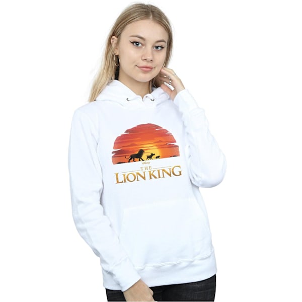 Disney Dam/Kvinnor Lejonkungen Film Solnedgång Logo Hoodie XL White XL