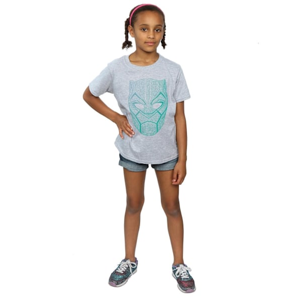 Black Panther T-shirt i bomull för flickor 7-8 år Sports Grey Sports Grey 7-8 Years