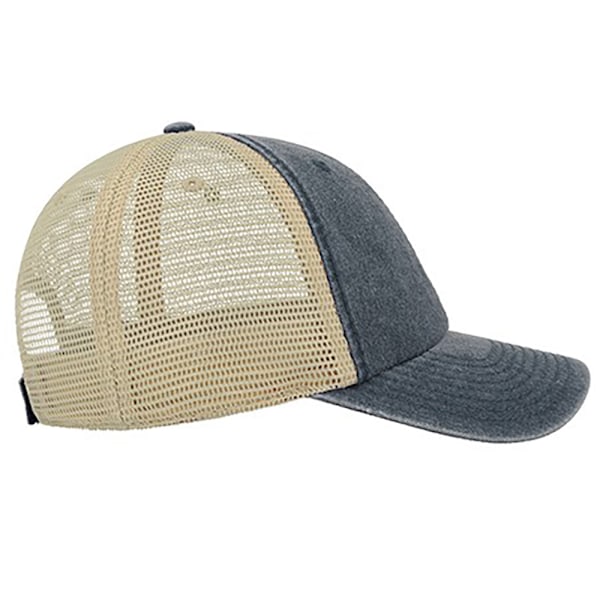Atlantis Unisex Case Pigment Dyed 6 Panel Trucker Cap One Size Navy One Size