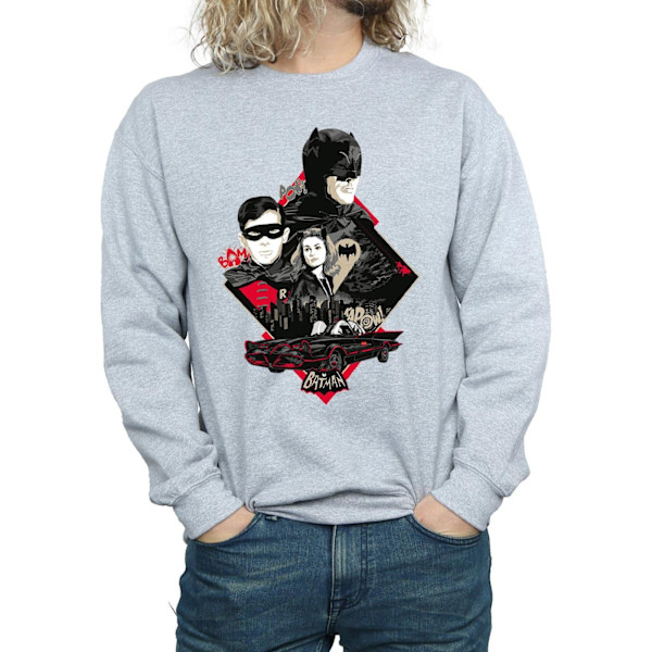 DC Comics Herr Batman TV-serie Karaktär Skyline Sweatshirt XL Sports Grey XL