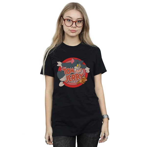 Tom och Jerry Dam/Dam Catch Bomull Boyfriend T-shirt S Svart Black S