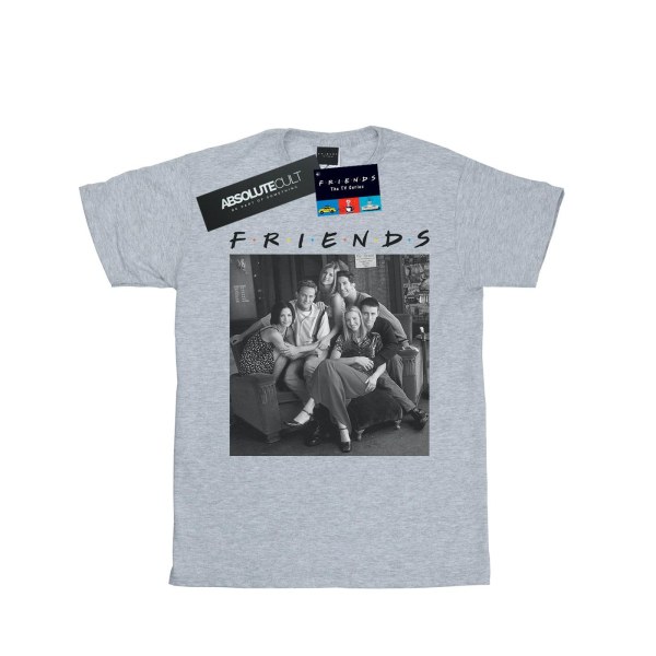 Friends T-shirt för män, svartvitt foto, 5XL, sportgrå Sports Grey 5XL