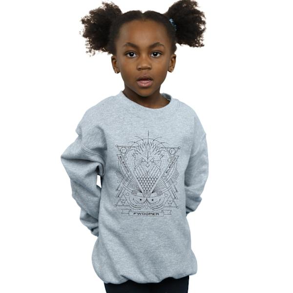 Fantastiska vidunder Girls Fwooper Icon Sweatshirt 12-13 år Spor Sports Grey 12-13 Years