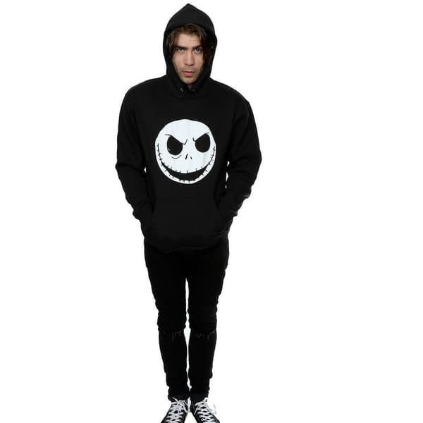Nightmare Before Christmas Herr Jack Skellington Ansikte Bomullströja Black M