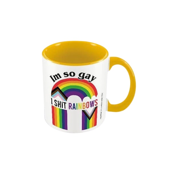 Pyramid International I´m So Gay I Shit Rainbows Mug One Size Y Yellow/Multicoloured One Size