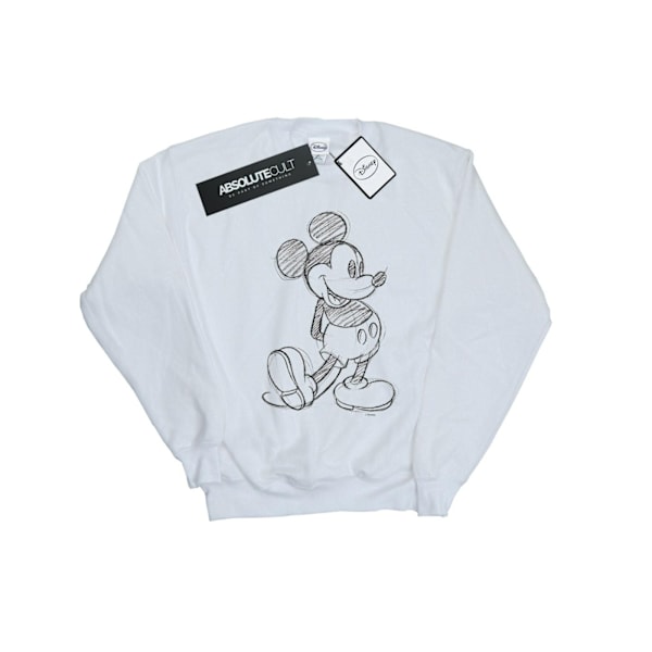 Disney Dam/Kvinnor Mickey Mouse Sketch Kick Sweatshirt L Vit White L