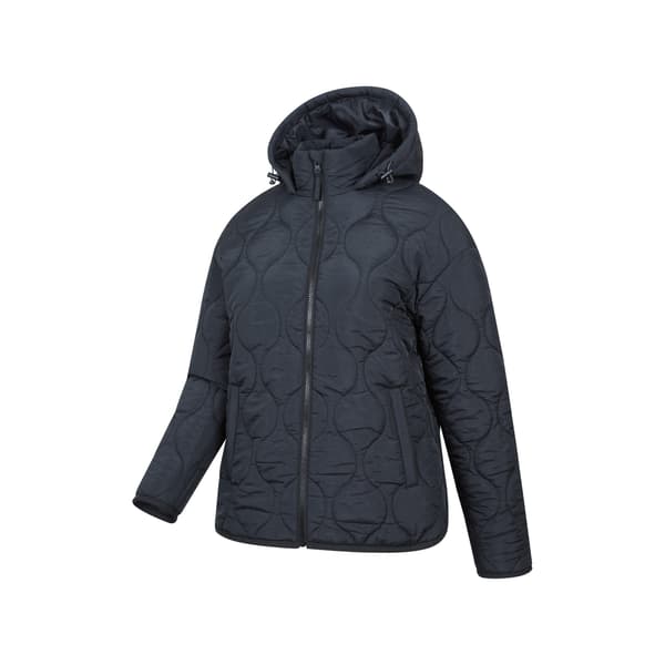 Mountain Warehouse Dam/Dam Flora Quiltad Jacka 18 UK Svart Black 18 UK