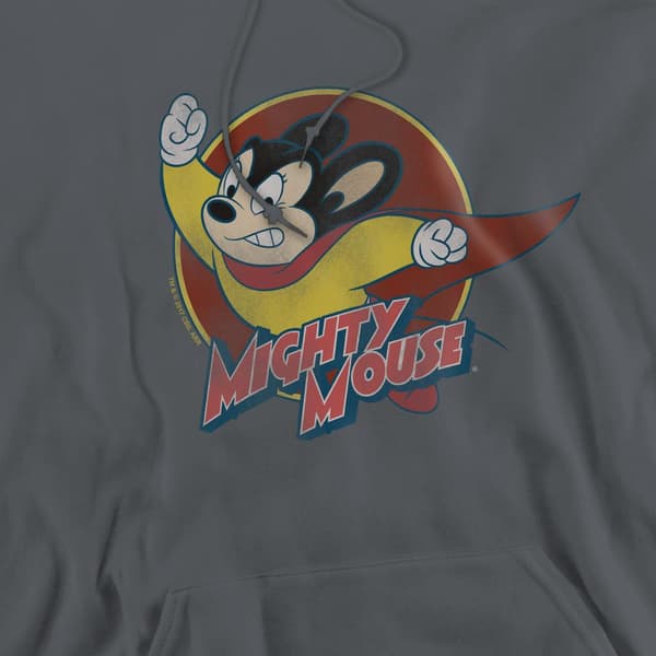 Mighty Mouse Herr Circle Hoodie M Kolgrå Charcoal M