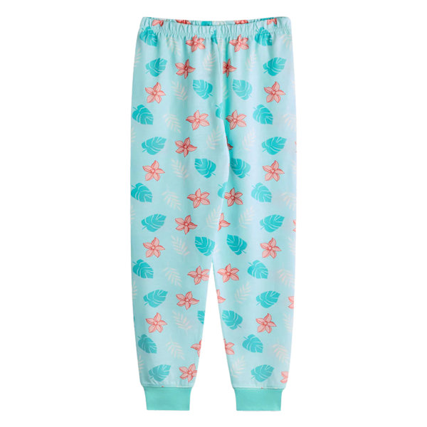 Moana Flickor Kortärmad Lång Pyjamas Set 3-4 År Blå Blue 3-4 Years