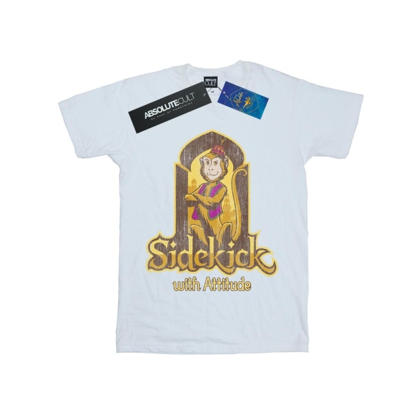 Disney Girls Aladdin Movie Abu Sidekick With Attitude Bomull T-shirt White 9-11 Years