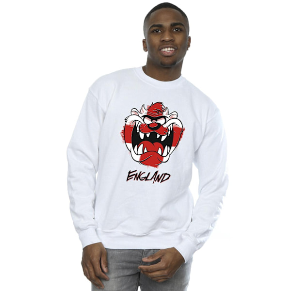 Looney Tunes Herr Taz England Face Sweatshirt L Vit White L