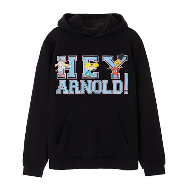 Hey Arnold! Herr Hoodie XXL Svart Black XXL