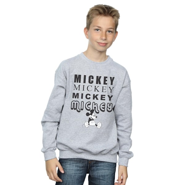 Disney Boys Mickey Mouse Sitting Sweatshirt 5-6 år Sports Grå Sports Grey 5-6 Years