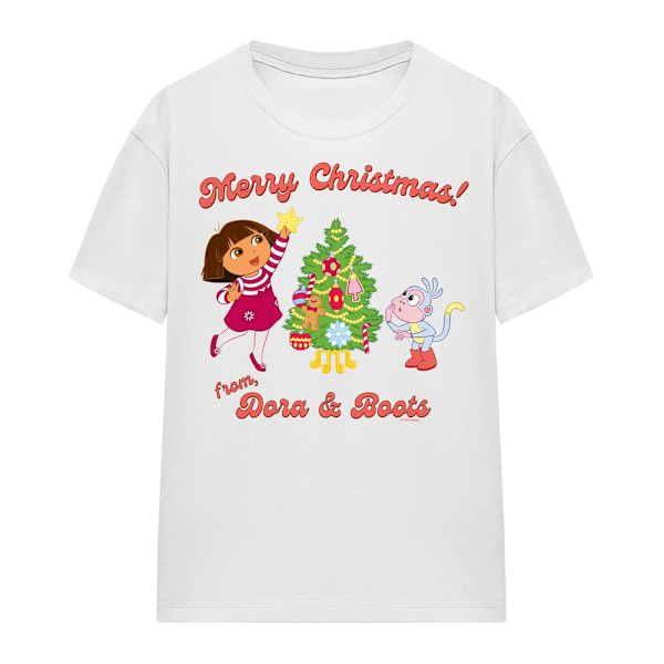 Dora Utforskaren Unisex Vuxen God Helg Dora & Boots T-shirt White L