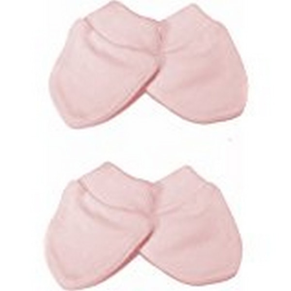 Baby Newborn 100% Bomull Elastiska Rephandskar (2-pack Pink Newborn