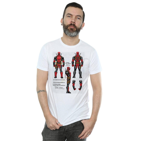 Marvel Deadpool Actionfigur Planer T-shirt 3XL Vit White 3XL