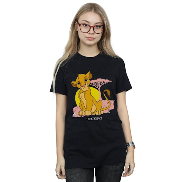Disney Dam/Damer The Lion King Simba Pastell Bomull Pojkvän Black M