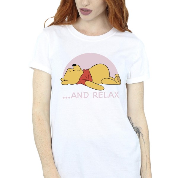 Disney Dam/Damer Winnie The Pooh Relax Bomull Boyfriend T-Shirt 4XL Vit White 4XL