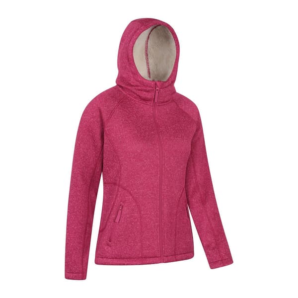 Mountain Warehouse Dam/Kvinnor Nevis Hel dragkedja med fuskpälsfoder Bright Pink 10 UK