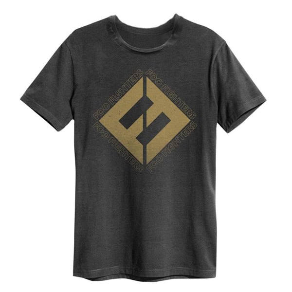 Amplified Unisex Vuxen Concrete & Gold Foo Fighters T-shirt M C Charcoal M