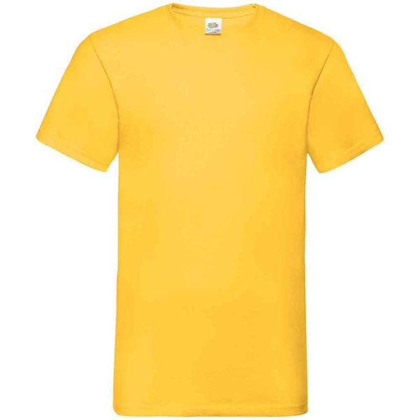 Fruit of the Loom Herr V-ringad T-shirt Valueweight Storlek S Solros Sunflower S