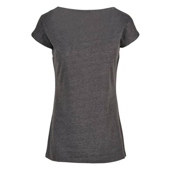 Bygg ditt varumärke Dam/Dam bred hals T-shirt M Charcoal Charcoal M