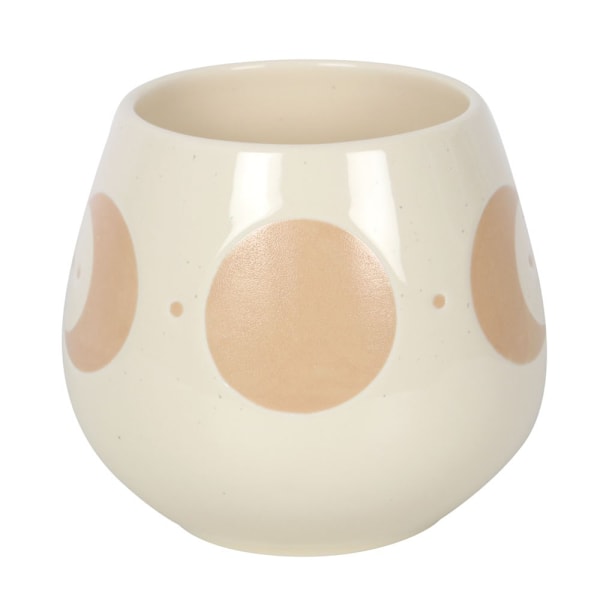 Something Different Måne Fas Rounded Mug En Storlek Beige/Vit Beige/White One Size