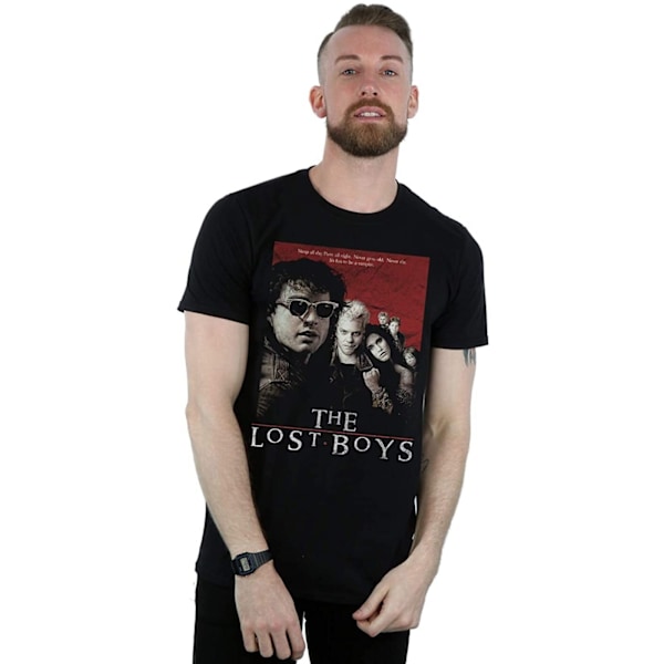 The Lost Boys Unisex Adult Distressed Poster T-Shirt S Svart/Röd Black/Red S