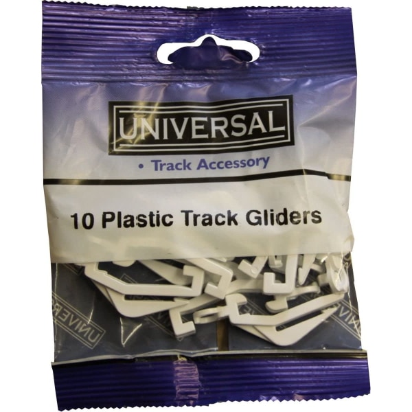 Universal Curtain Track Gliders (pack med 10) One Size Vit White One Size