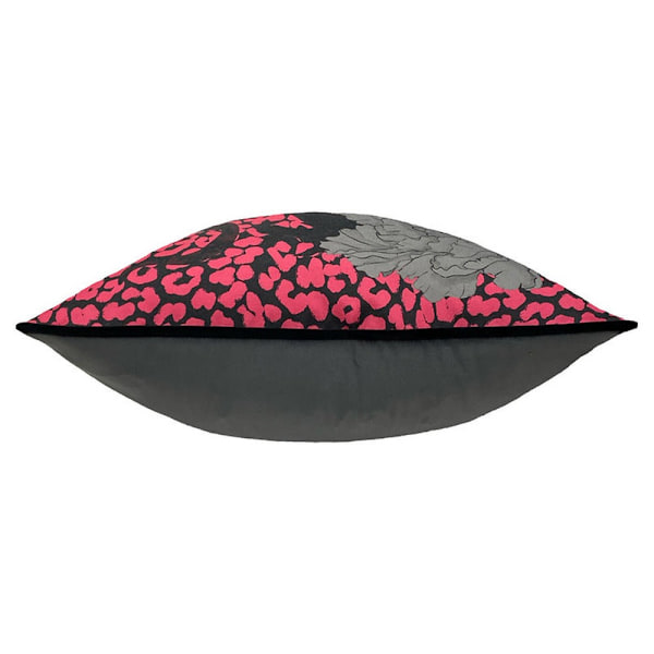 Furn Serpentine Kuddeöverdrag med Djurtryck, En Storlek, Svart/Rubin Black/Ruby One Size
